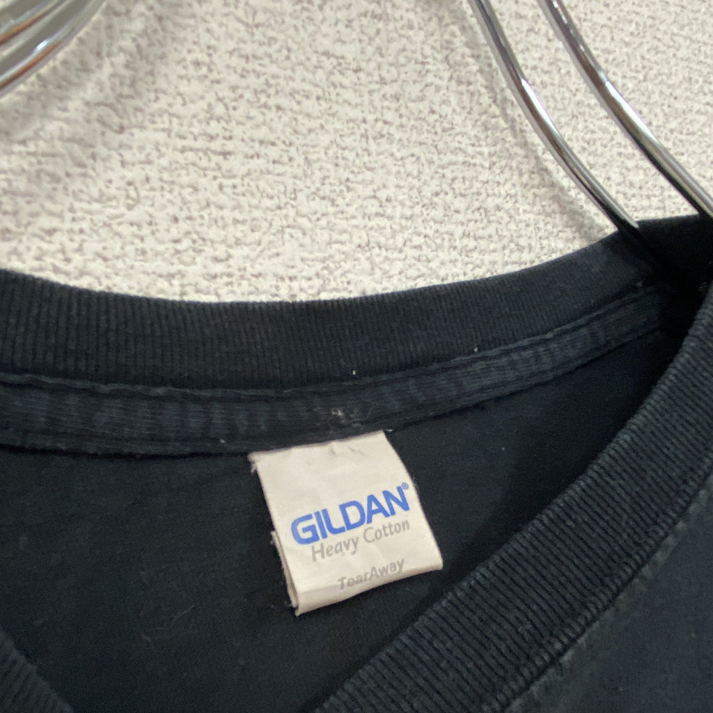 GILDAN　ギルダン　半袖プリントTシャツ　VIP Auto Center　両面プリント　英字プリント　黒　ブラック　Lサイズ　古着