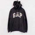 GAP　ギャップ　スウェットパーカー/フーディー　デカロゴ　茶色　ブラウン　XSサイズ　古着