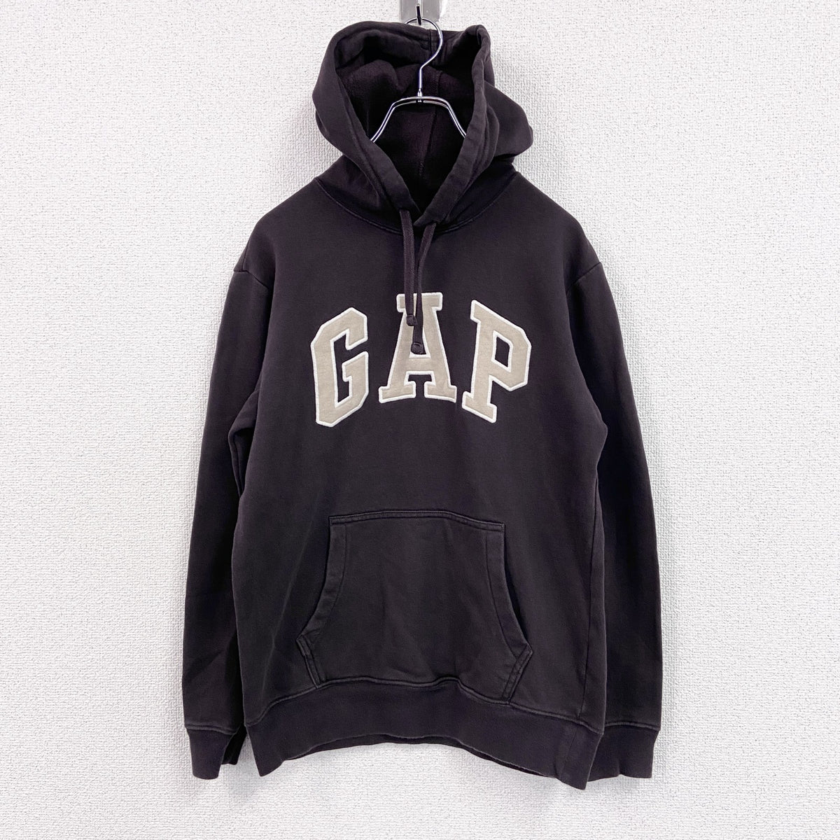 GAP　ギャップ　スウェットパーカー/フーディー　デカロゴ　茶色　ブラウン　XSサイズ　古着