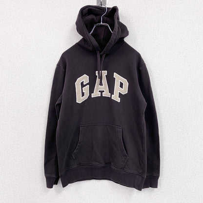 GAP　ギャップ　スウェットパーカー/フーディー　デカロゴ　茶色　ブラウン　XSサイズ