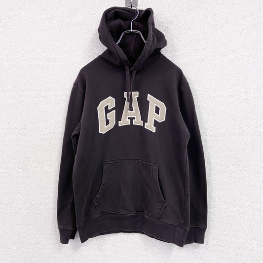 GAP　ギャップ　スウェットパーカー/フーディー　デカロゴ　茶色　ブラウン　XSサイズ