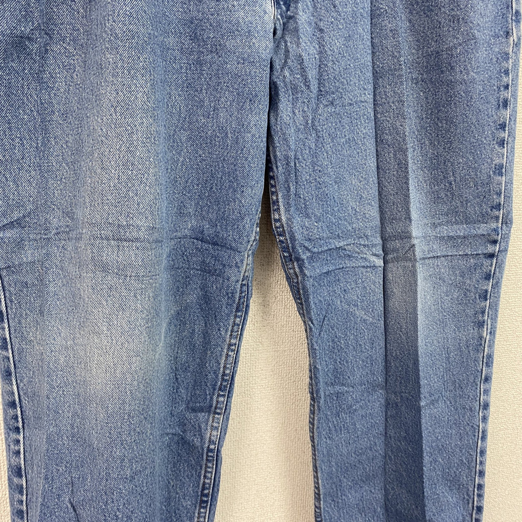 L.L.Bean　エルエルビーン　デニムパンツ/ジーンズ　ジップフライ　革パッチ　縦落ち　インディゴ　W38サイズ　古着