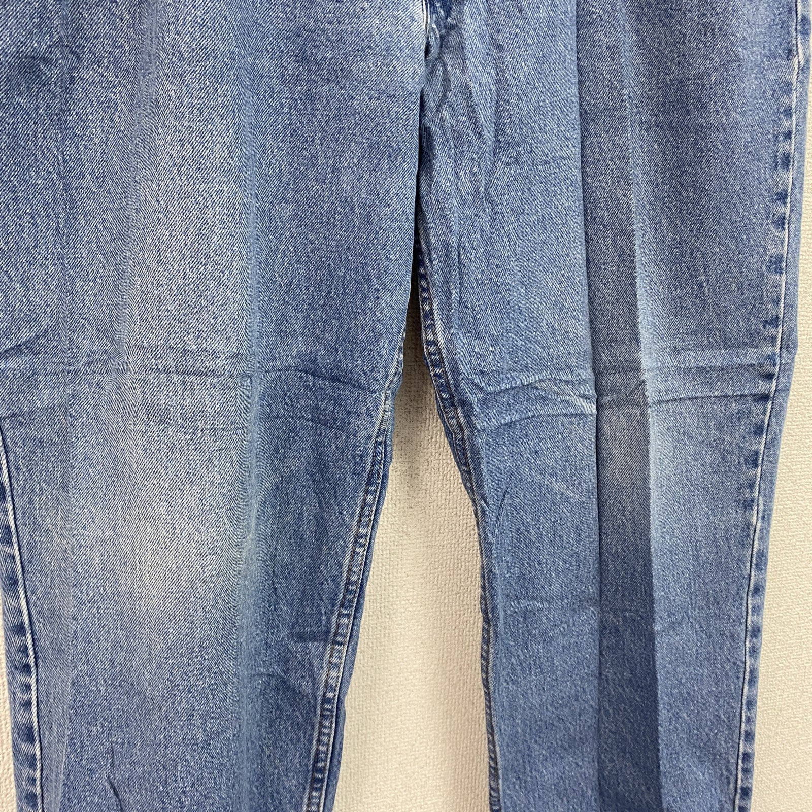 L.L.Bean　エルエルビーン　デニムパンツ/ジーンズ　ジップフライ　革パッチ　縦落ち　インディゴ　W38サイズ　古着