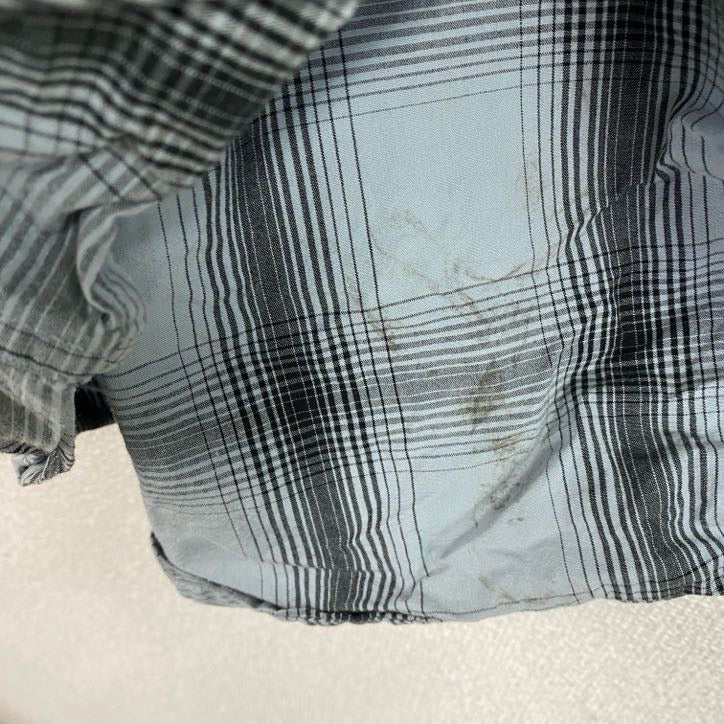 Carhartt　カーハート　半袖ボタンダウンシャツ　オンブレチェック　青　ブルー　2XLサイズ