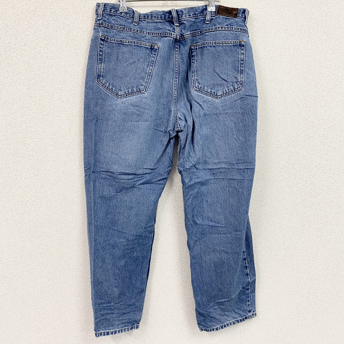 L.L.Bean　エルエルビーン　デニムパンツ/ジーンズ　ジップフライ　革パッチ　縦落ち　インディゴ　W38サイズ　古着