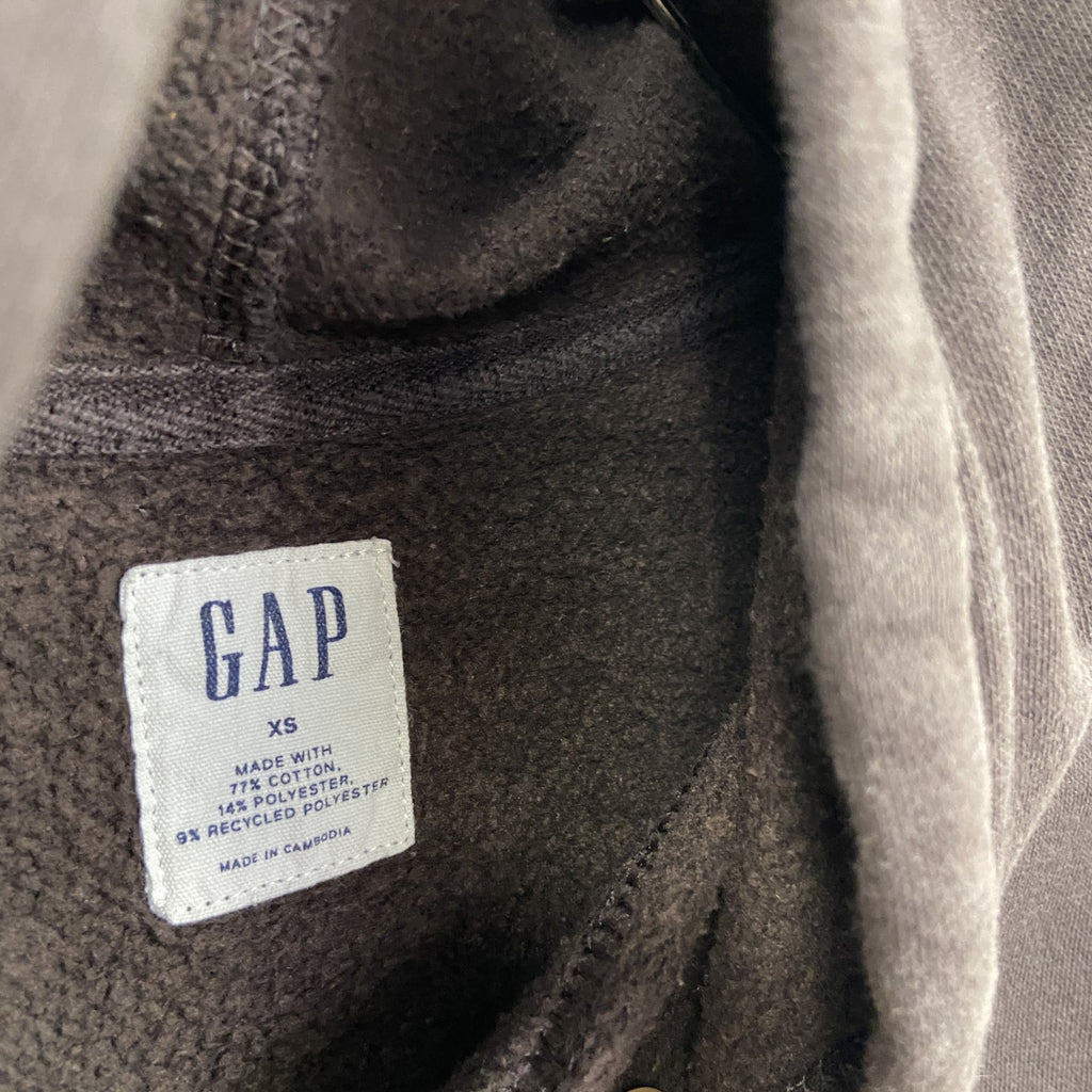 GAP　ギャップ　スウェットパーカー/フーディー　デカロゴ　茶色　ブラウン　XSサイズ　古着