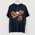 00s　ALSTYLE　MLB　ボルチモアオリオールズ　半袖プリントTシャツ　ヴィンテージ　黒　ブラック　Lサイズ　古着