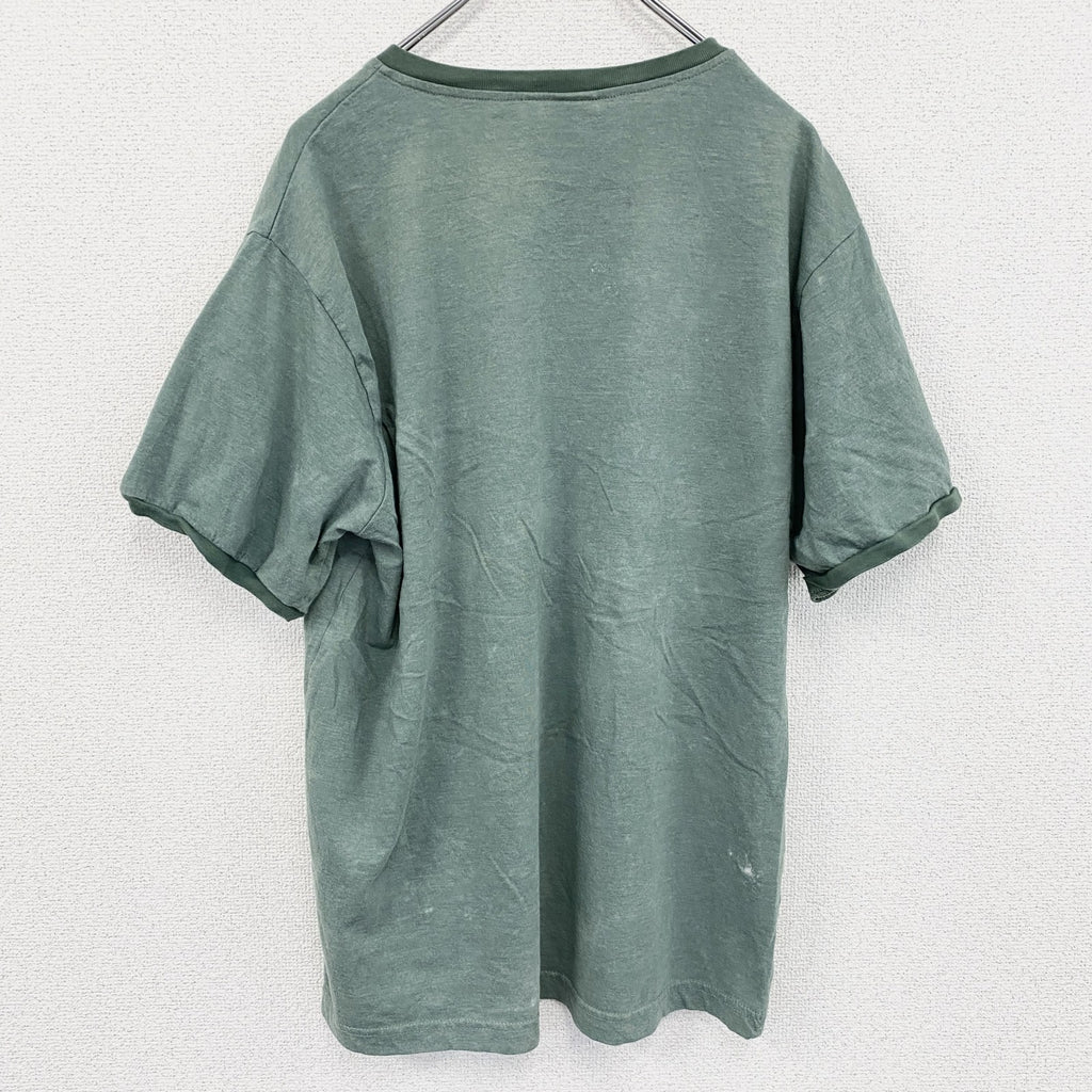 半袖プリントTシャツ　ORANGE COUNTY　緑　グリーン　2XLサイズ　古着