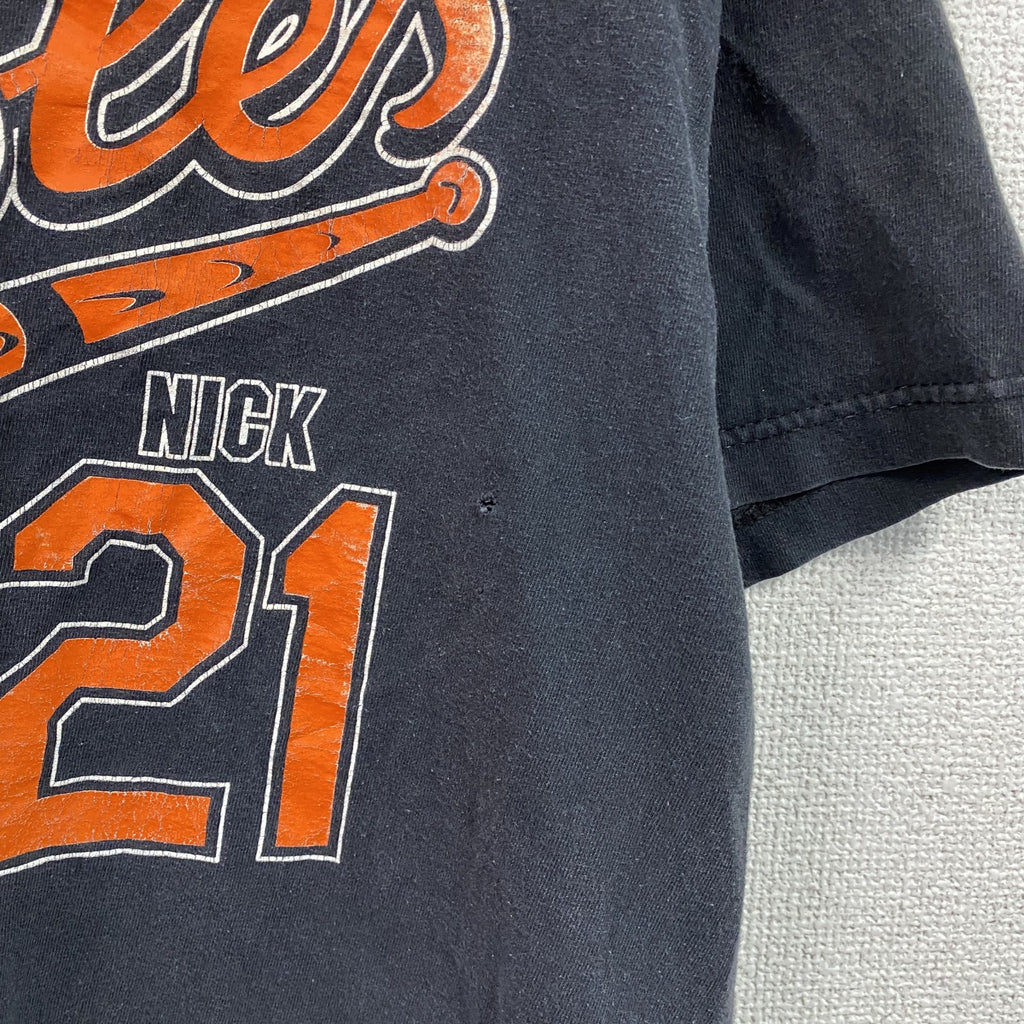 00s　ALSTYLE　MLB　ボルチモアオリオールズ　半袖プリントTシャツ　ヴィンテージ　黒　ブラック　Lサイズ　古着