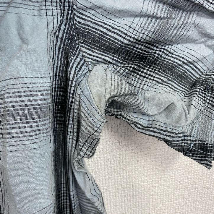 Carhartt　カーハート　半袖ボタンダウンシャツ　オンブレチェック　青　ブルー　2XLサイズ