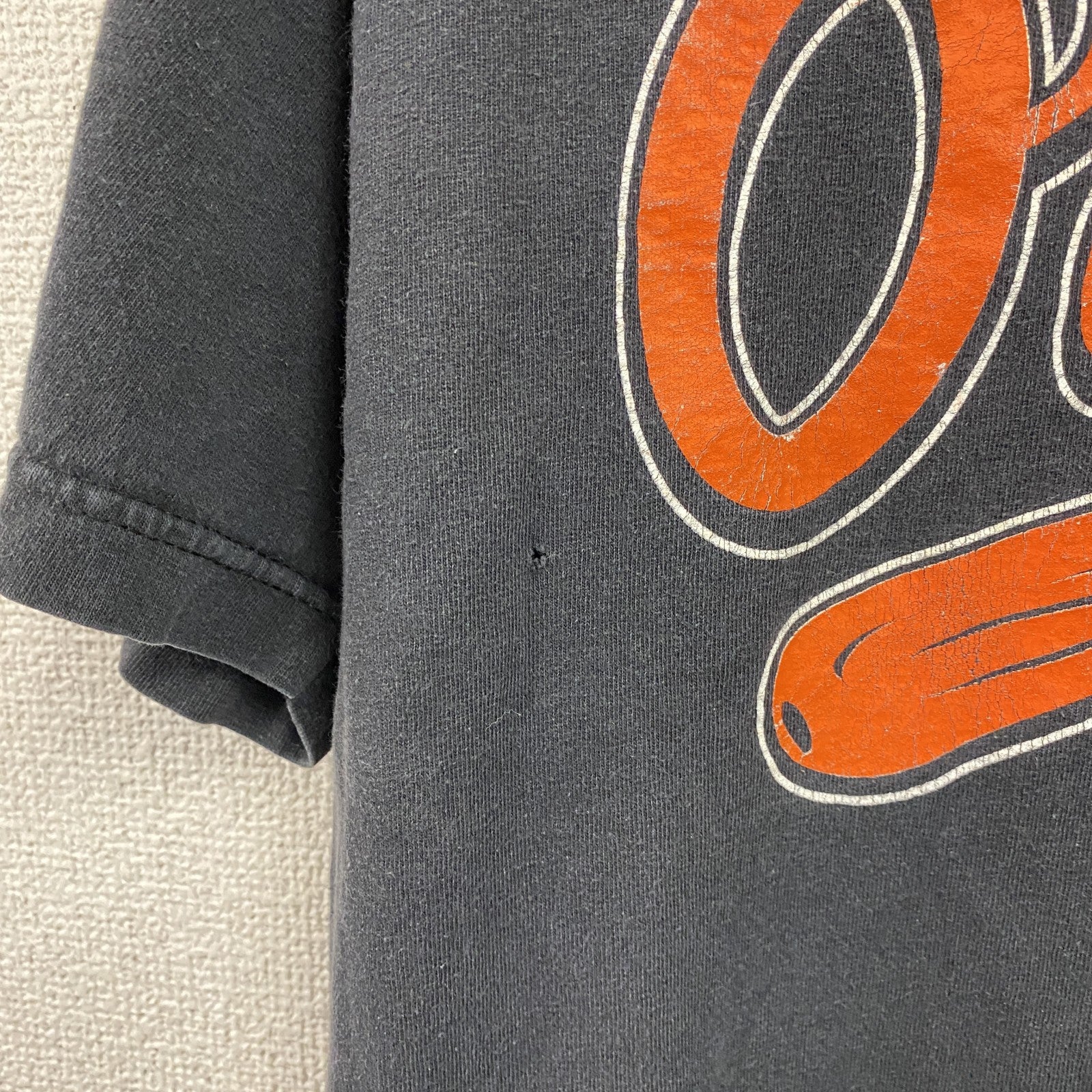 00s　ALSTYLE　MLB　ボルチモアオリオールズ　半袖プリントTシャツ　ヴィンテージ　黒　ブラック　Lサイズ　古着