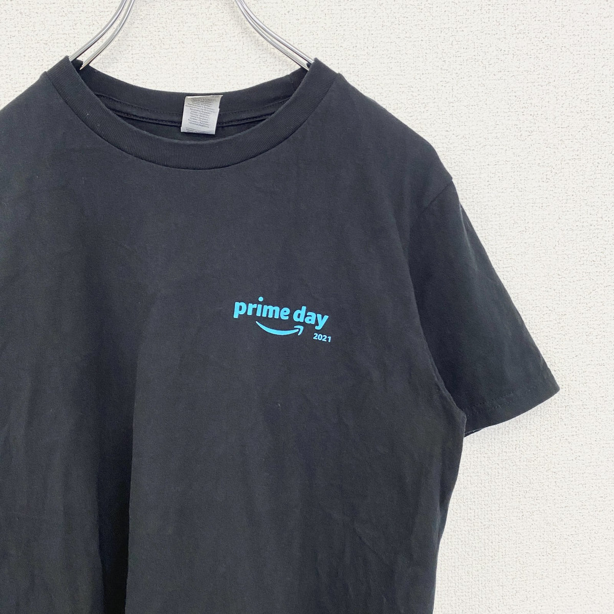 GILDAN ギルダン　半袖プリントTシャツ　クルーネック　amazon　prime day　黒　ブラック　Sサイズ　古着