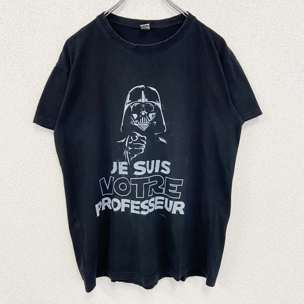 SOL'S　半袖プリントTシャツ　クルーネック　STARSWARS　ダースベーダー　カジュアル　黒　ブラック　Mサイズ　古着