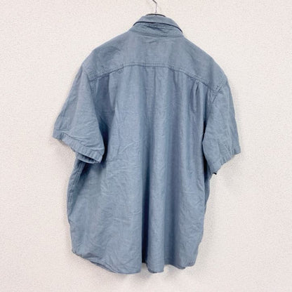 Carhartt　カーハート　半袖ボタンダウンシャツ　ダブルポケット　無地　青　ブルー　2XLサイズ