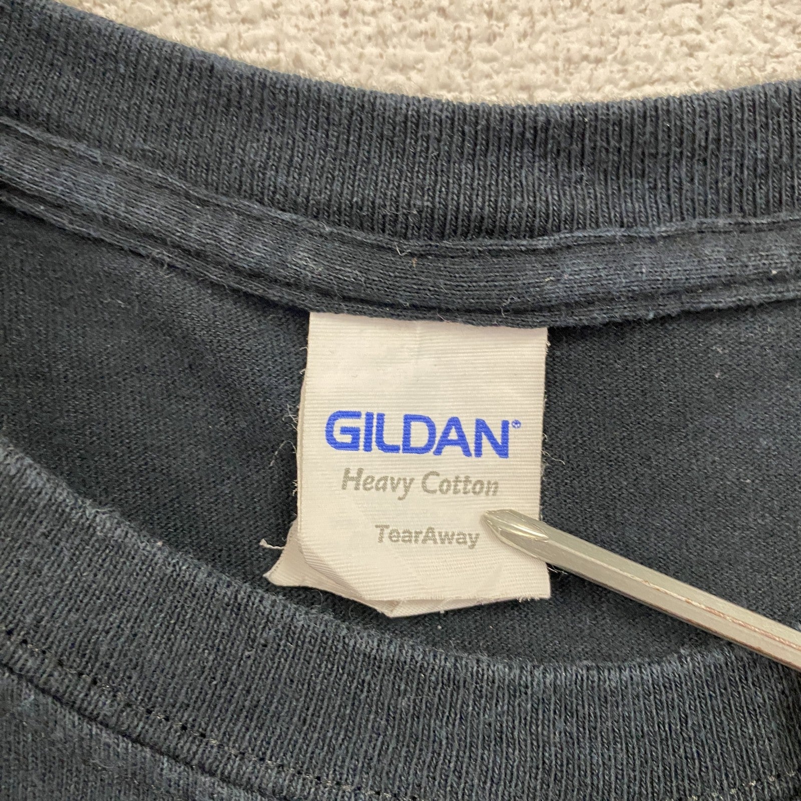 GILDAN　ギルダン　半袖プリントTシャツ　メッセージT　英字プリント　両面プリント　黒　ブラック　XLサイズ　古着