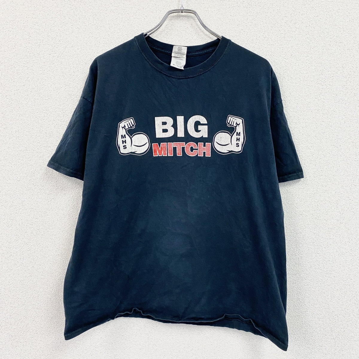 GILDAN　ギルダン　半袖プリントTシャツ　ジムT　BIG MITCH　筋肉　マッスル　黒　ブラック　XLサイズ　古着