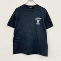 半袖プリントTシャツ　両面プリント　5連プリント　英字プリント　黒　ブラック　古着