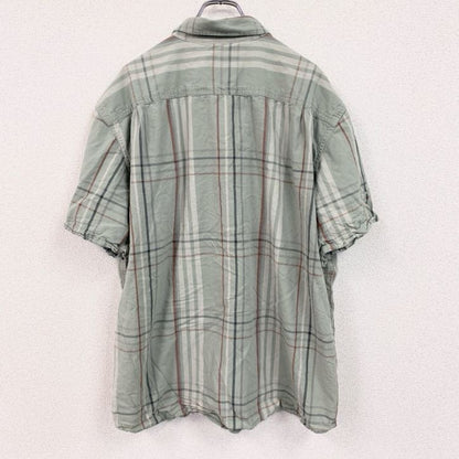 Carhartt　カーハート　半袖ボタンダウンシャツ　ダブルポケット　チェック柄　緑　グリーン　2XLサイズ
