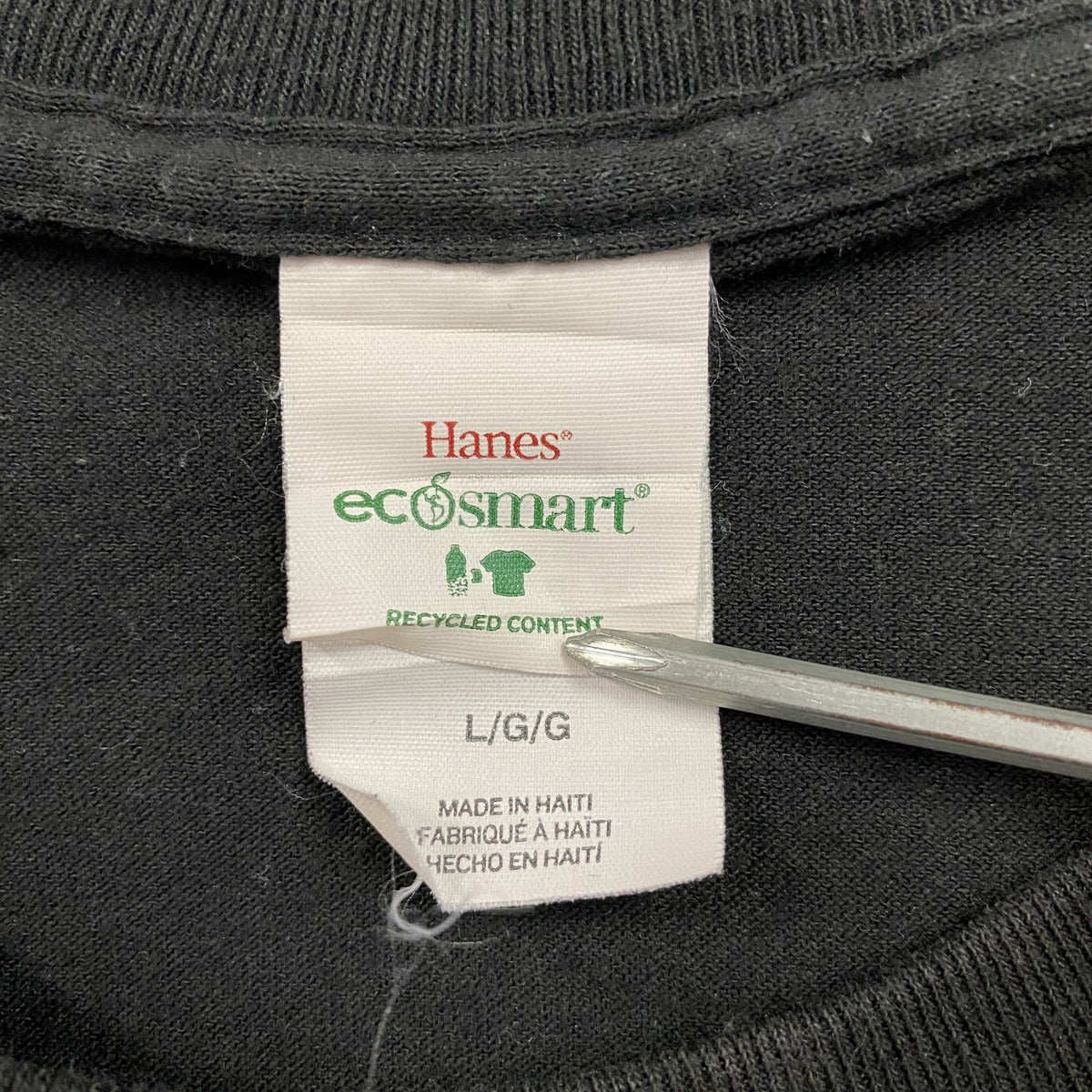 Hanes　ヘインズ　半袖プリントTシャツ　SECTOR X　ゲームリモコン　ゲーム　クルーネック　黒　ブラック　Lサイズ　古着