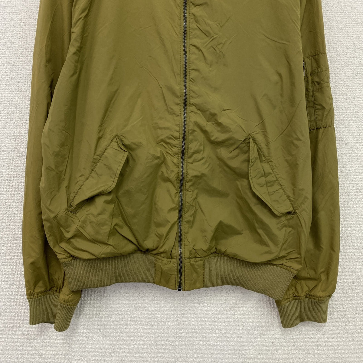 H&M L.O.G.G.　エイチアンドエム　MA-1　ボンバージャケット　ブルゾン　オリーブグリーン　Lサイズ　古着