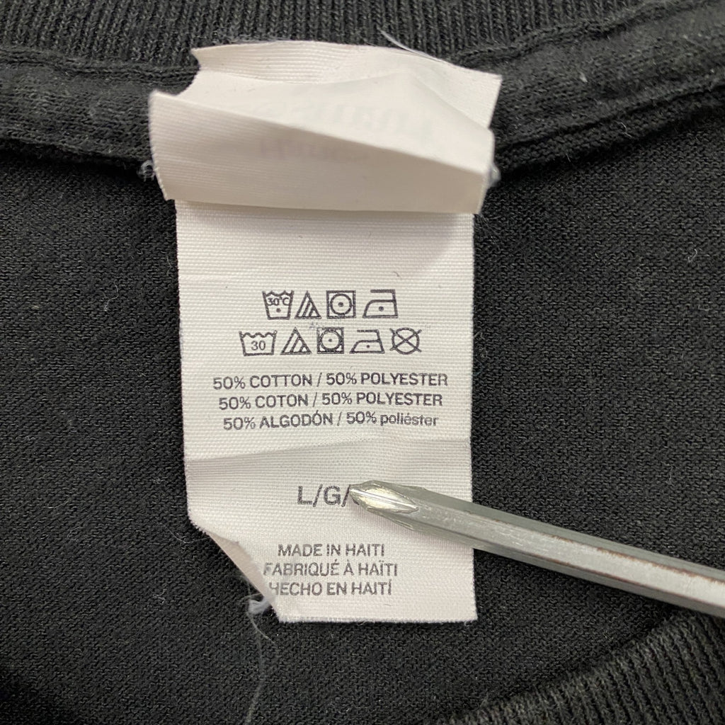 Hanes　ヘインズ　半袖プリントTシャツ　SECTOR X　ゲームリモコン　ゲーム　クルーネック　黒　ブラック　Lサイズ　古着