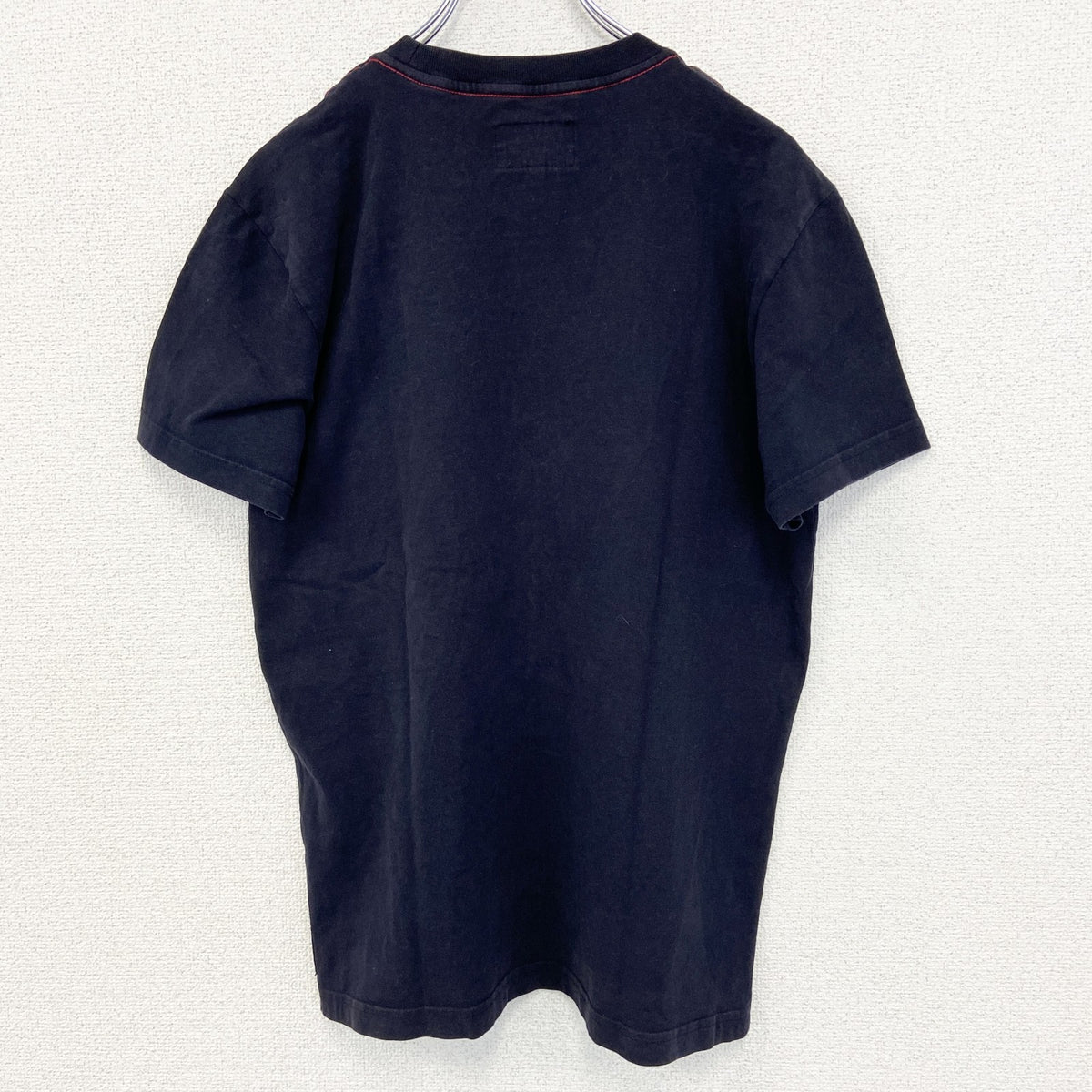 ARMANI JEANS アルマーニ ジーンズ　半袖プリントTシャツ　カジュアル　クルーネック　黒　ブラック　XSサイズ　古着