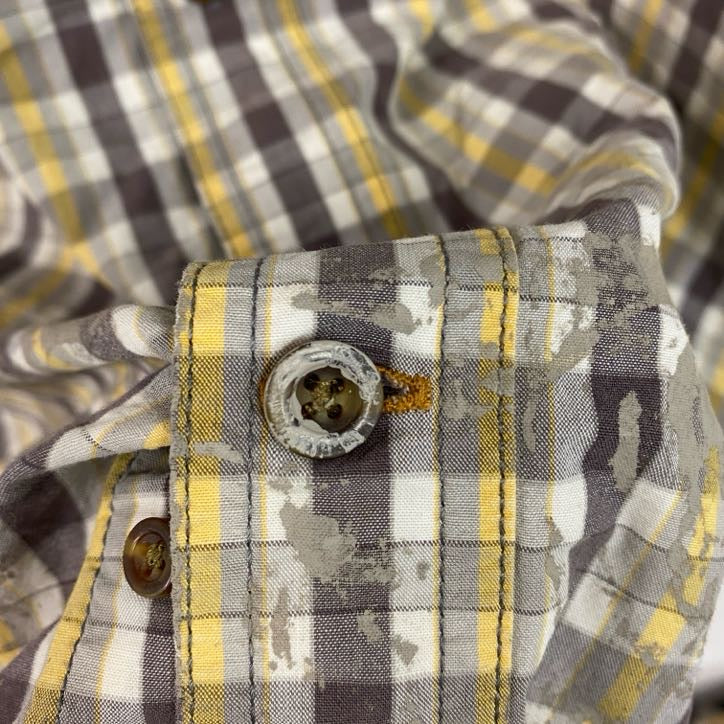 Carhartt　カーハート　半袖ボタンダウンシャツ　チェック柄　茶色　ブラウン　Lサイズ