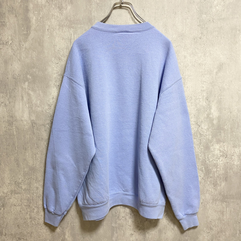 Lee　リー　長袖ロゴ刺繍スウェット　トレーナー　水色　ライトブルー　レトロ　秋冬服　Lサイズ　古着