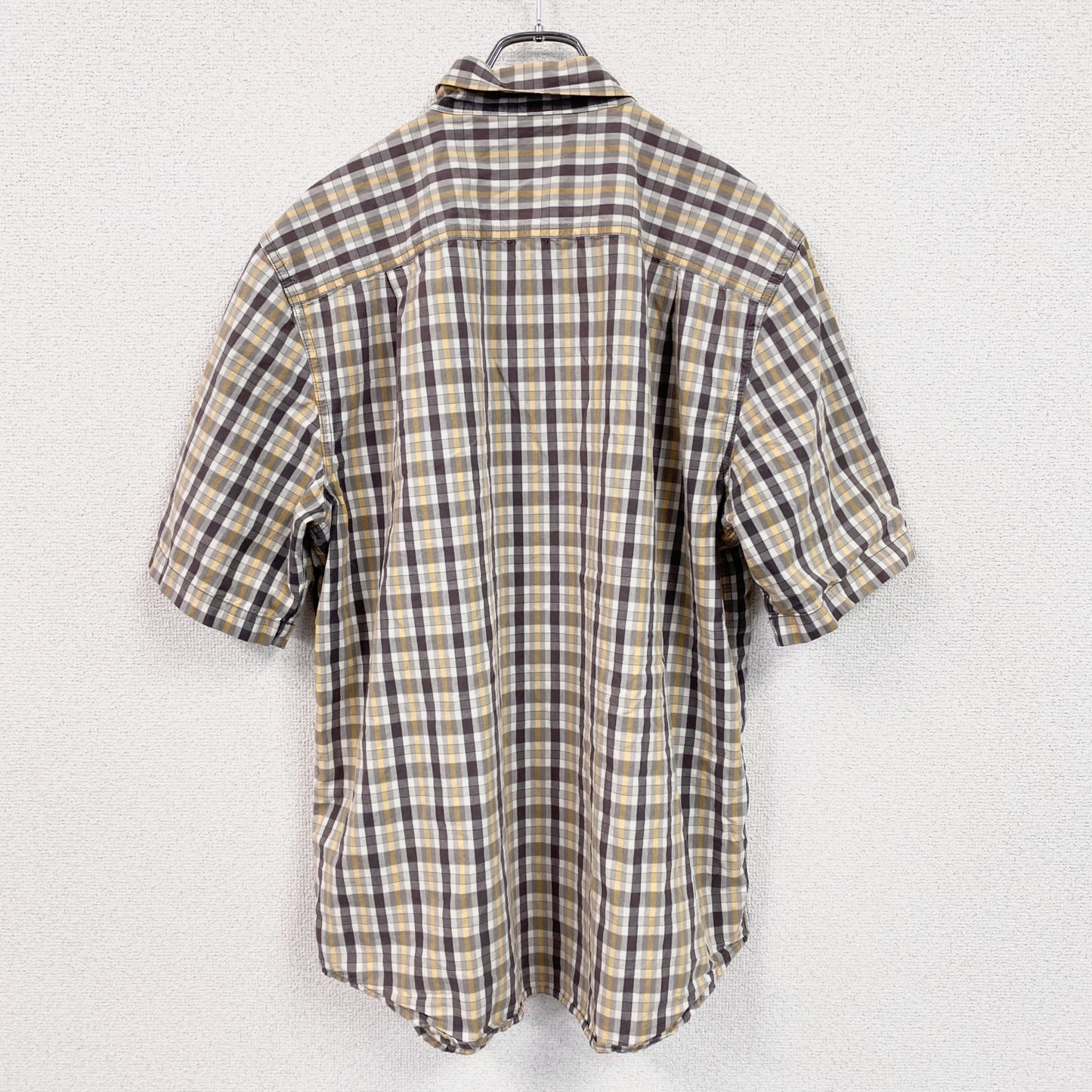 Carhartt　カーハート　半袖ボタンダウンシャツ　チェック柄　茶色　ブラウン　Lサイズ