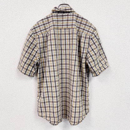 Carhartt　カーハート　半袖ボタンダウンシャツ　チェック柄　茶色　ブラウン　Lサイズ