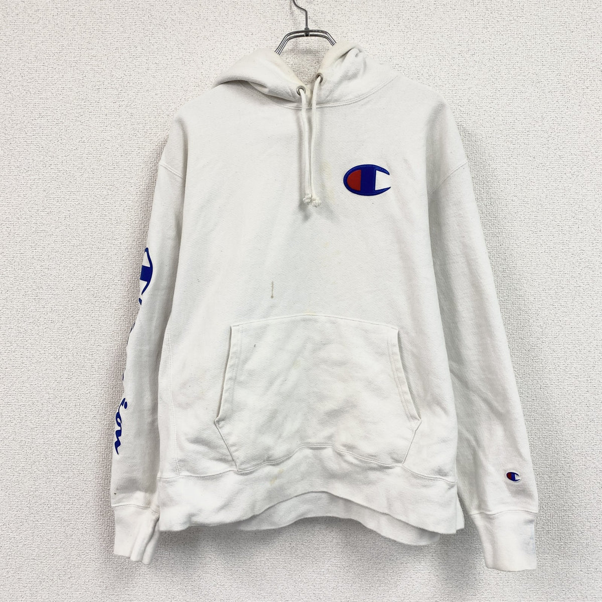 Champion　チャンピオン　リバースウィーブ　スウェットパーカー/フーディー　ヘビーウエイト　現行　白　ホワイト　XLサイズ　古着