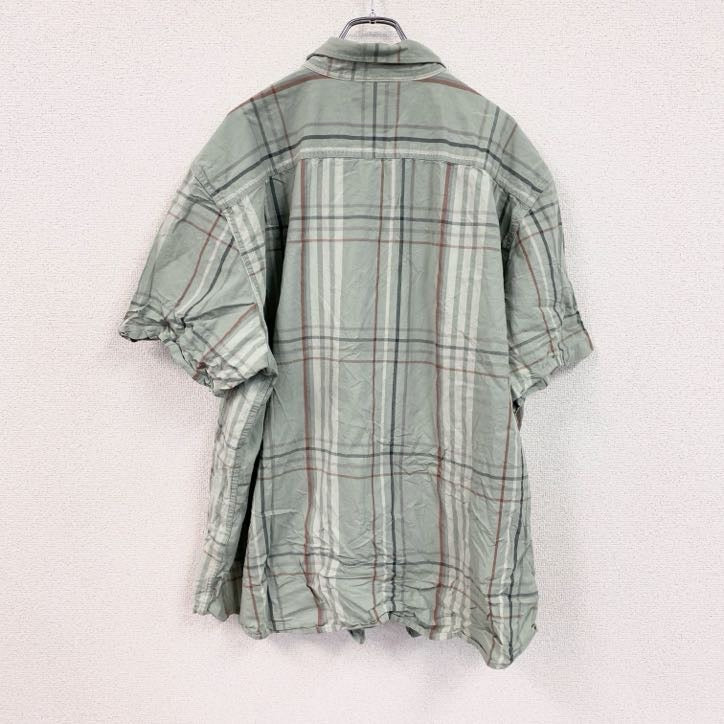 Carhartt　カーハート　半袖ボタンダウンシャツ　ダブルポケット　チェック柄　緑　グリーン　2XLサイズ