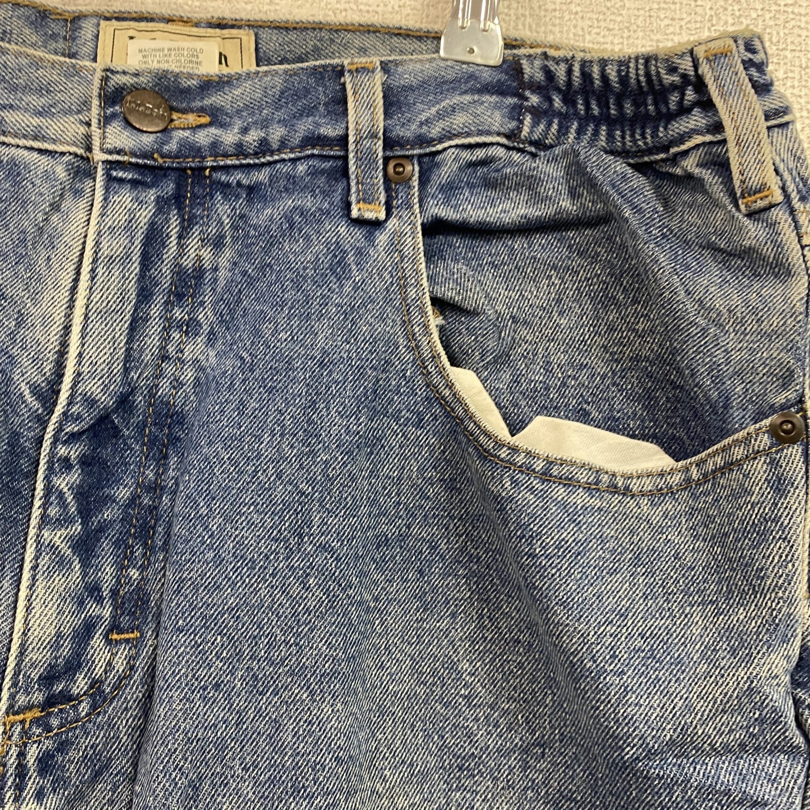 L.L.Bean　エルエルビーン　デニムパンツ/ジーンズ　ジップフライ　革パッチ　インディゴ　古着