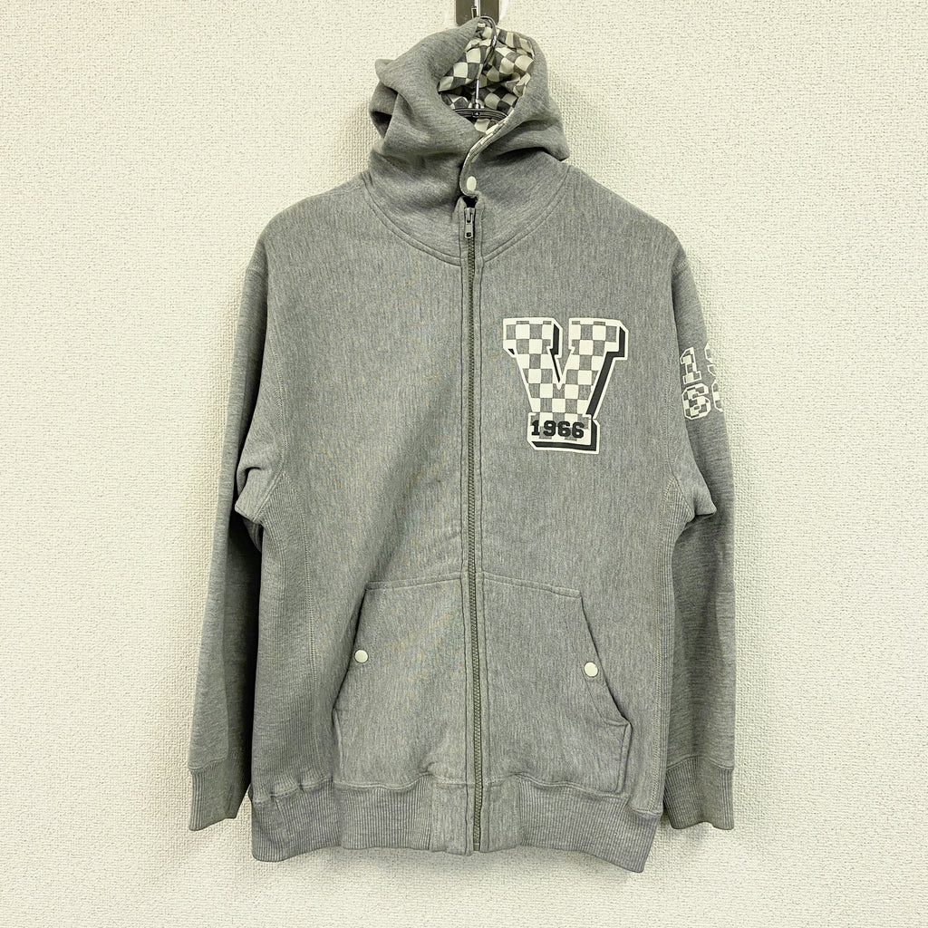 VANS バンズ　フルジップスウェットパーカー/フーディー　灰色　グレー　Mサイズ　古着