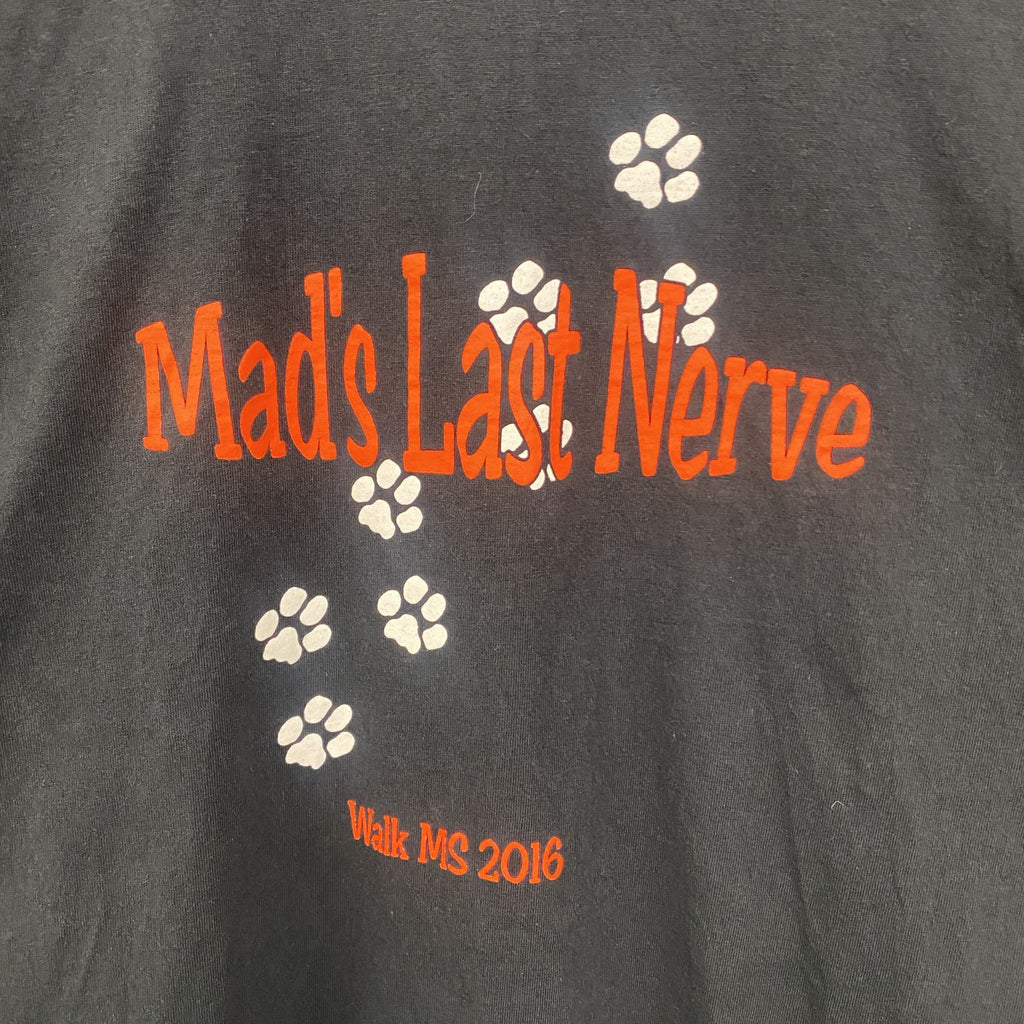 PORT&COMPANY　半袖プリントTシャツ　Mad‘s Last Nerve　クルーネック　黒　ブラック　Lサイズ　古着