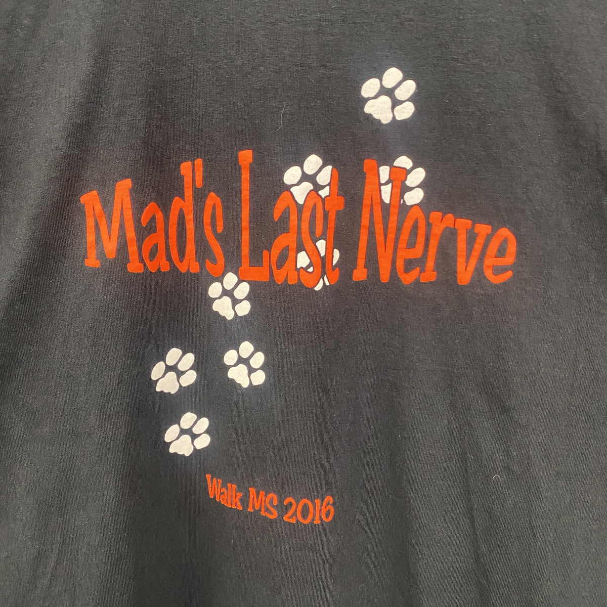 PORT&COMPANY　半袖プリントTシャツ　Mad‘s Last Nerve　クルーネック　黒　ブラック　Lサイズ　古着