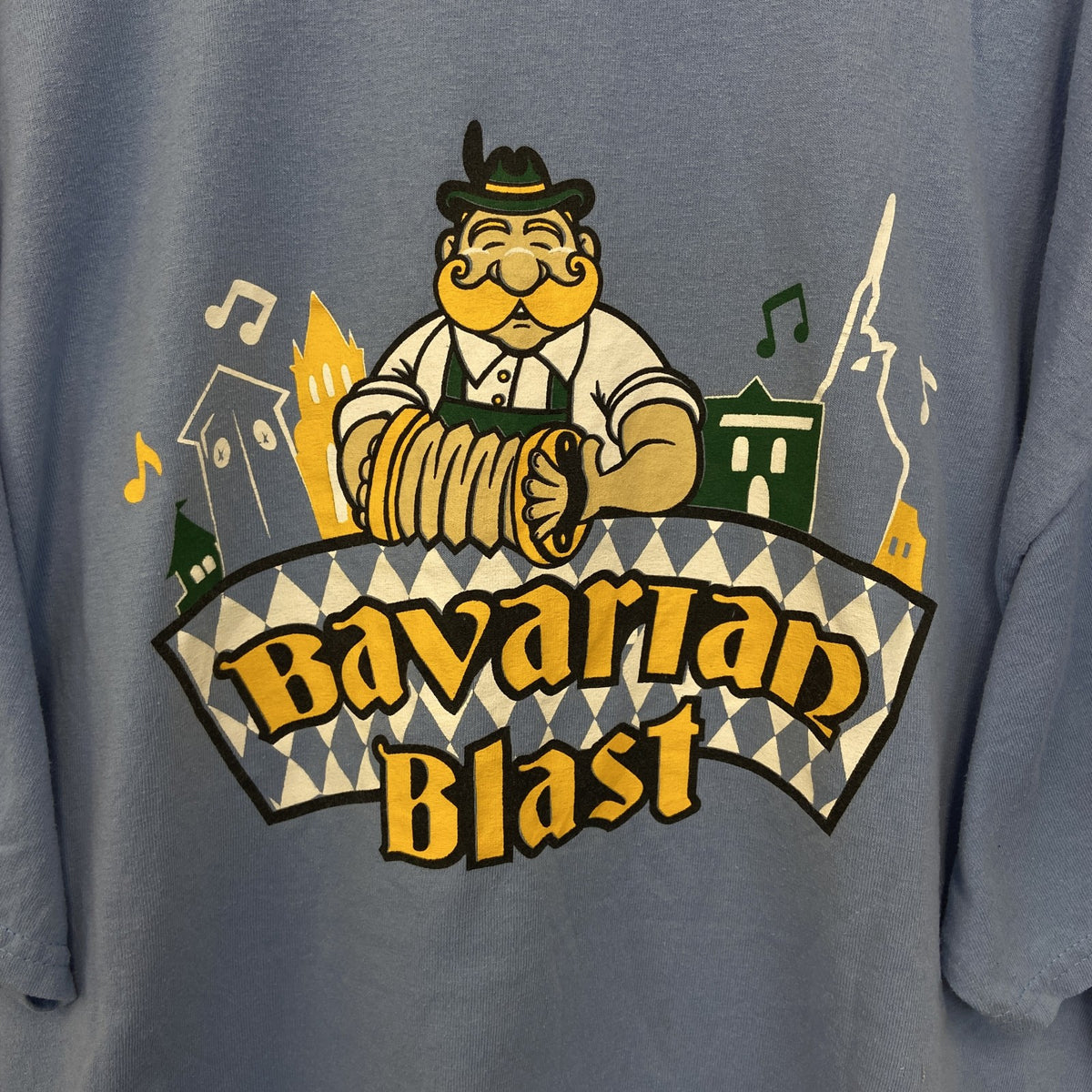 PORT＆COMPANY　半袖プリントTシャツ　Bavarian Blast　クルーネック　ブルー　青　XLサイズ　古着