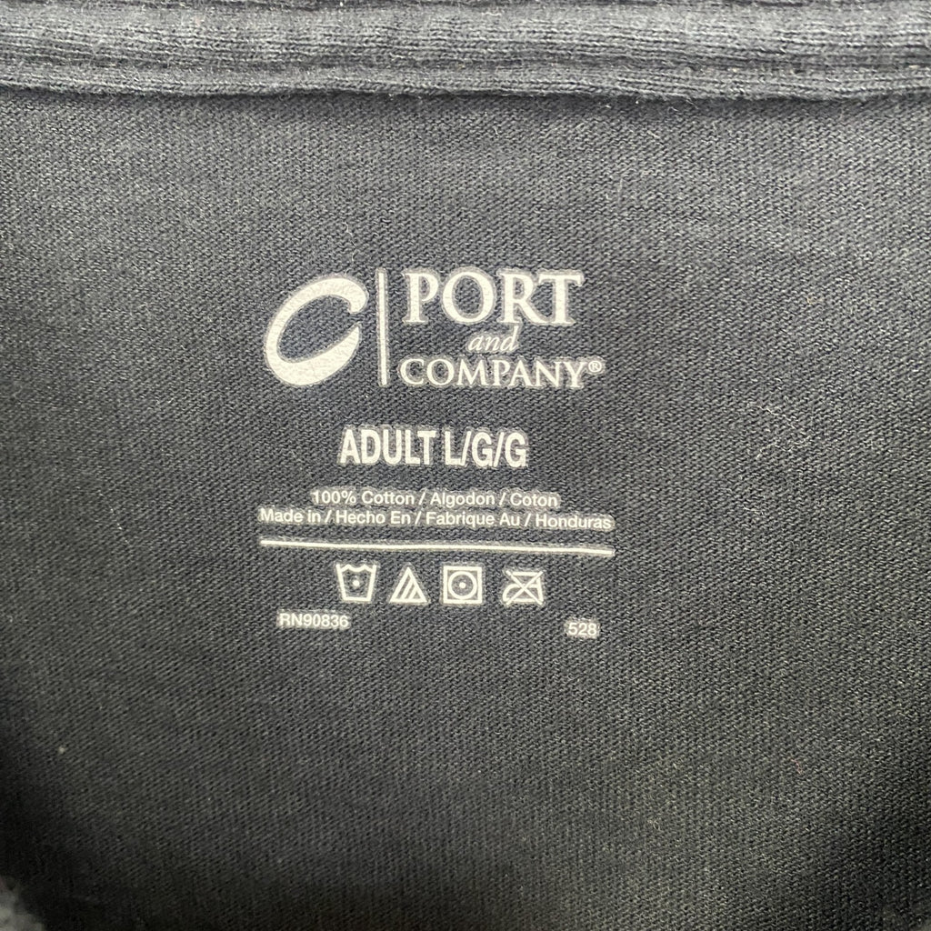 PORT&COMPANY　半袖プリントTシャツ　Mad‘s Last Nerve　クルーネック　黒　ブラック　Lサイズ　古着