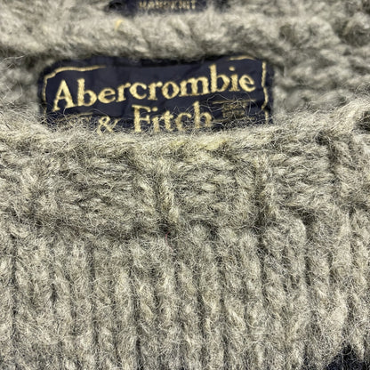 古着 used　Abercrombie＆Fitch　アバクロ　長袖ニット　ノルディック柄セーター　グレー　Lサイズ