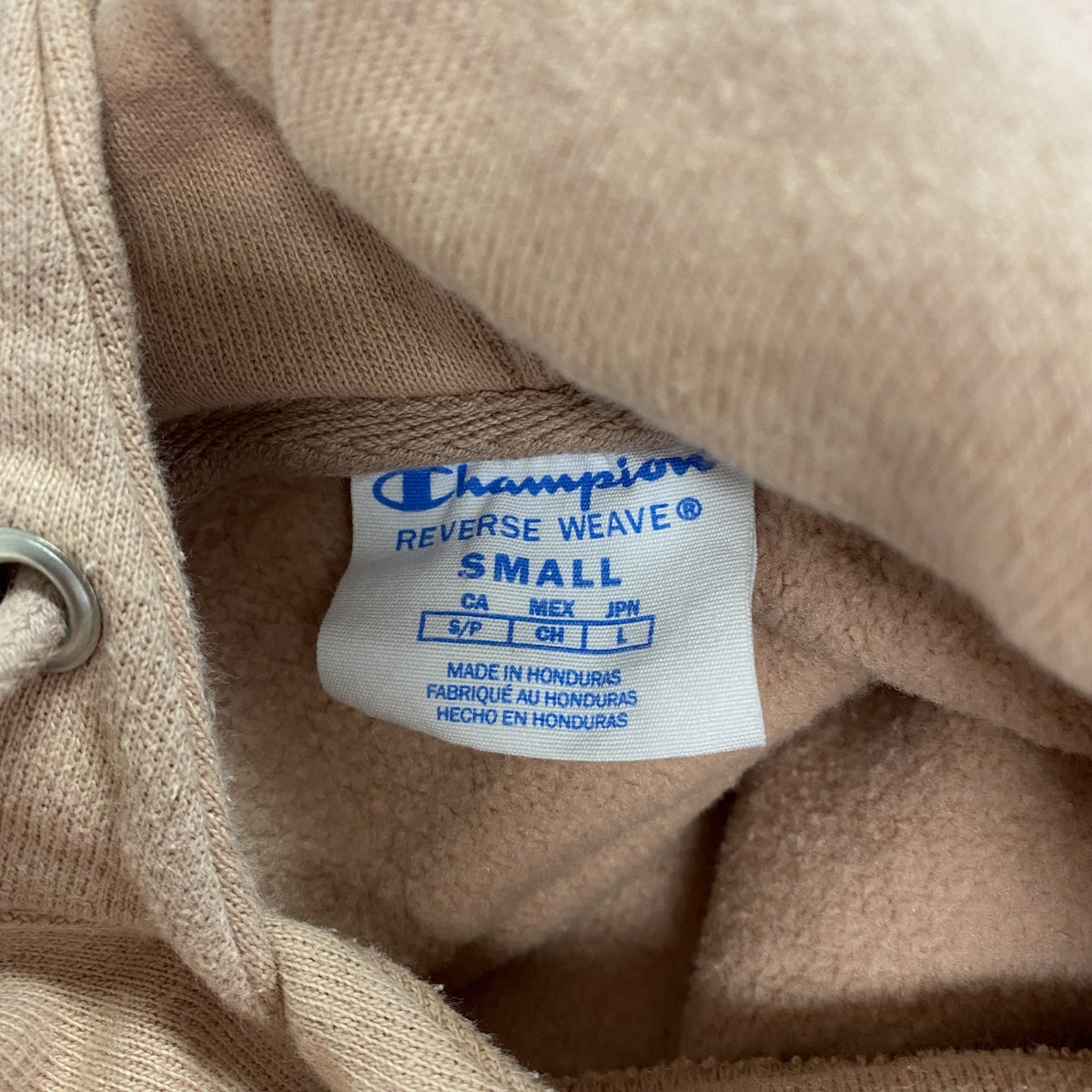 Champion　チャンピオン　リバースウィーブ　スウェットパーカー/フーディー　目無し　ヘビーウエイト　現行　ピンク　Sサイズ　古着