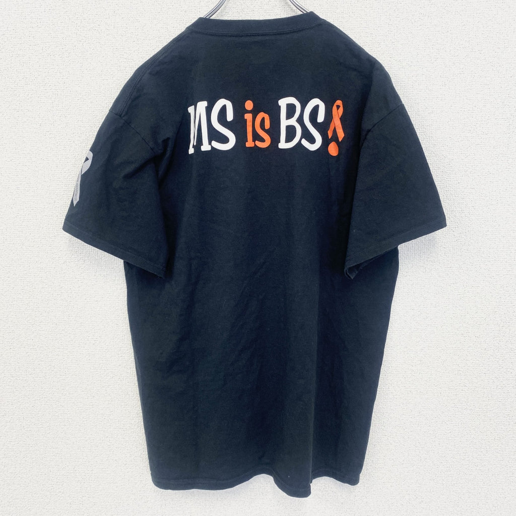PORT&COMPANY　半袖プリントTシャツ　Mad‘s Last Nerve　クルーネック　黒　ブラック　Lサイズ　古着