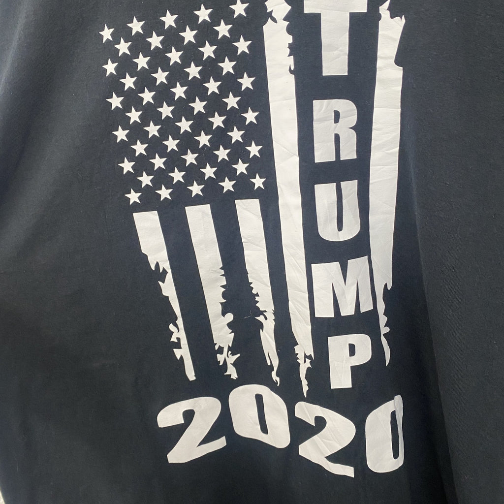JERZEES　半袖プリントTシャツ　ドナルド・トランプ　TRUMP　2020　クルーネック　黒　ブラック　XLサイズ　古着