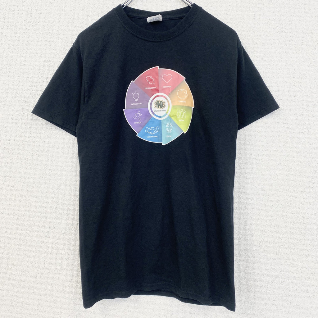 JERZEES　ジャージーズ　半袖プリントロゴTシャツ　レトロデザイン　クルーネック　黒　ブラック　Sサイズ　古着