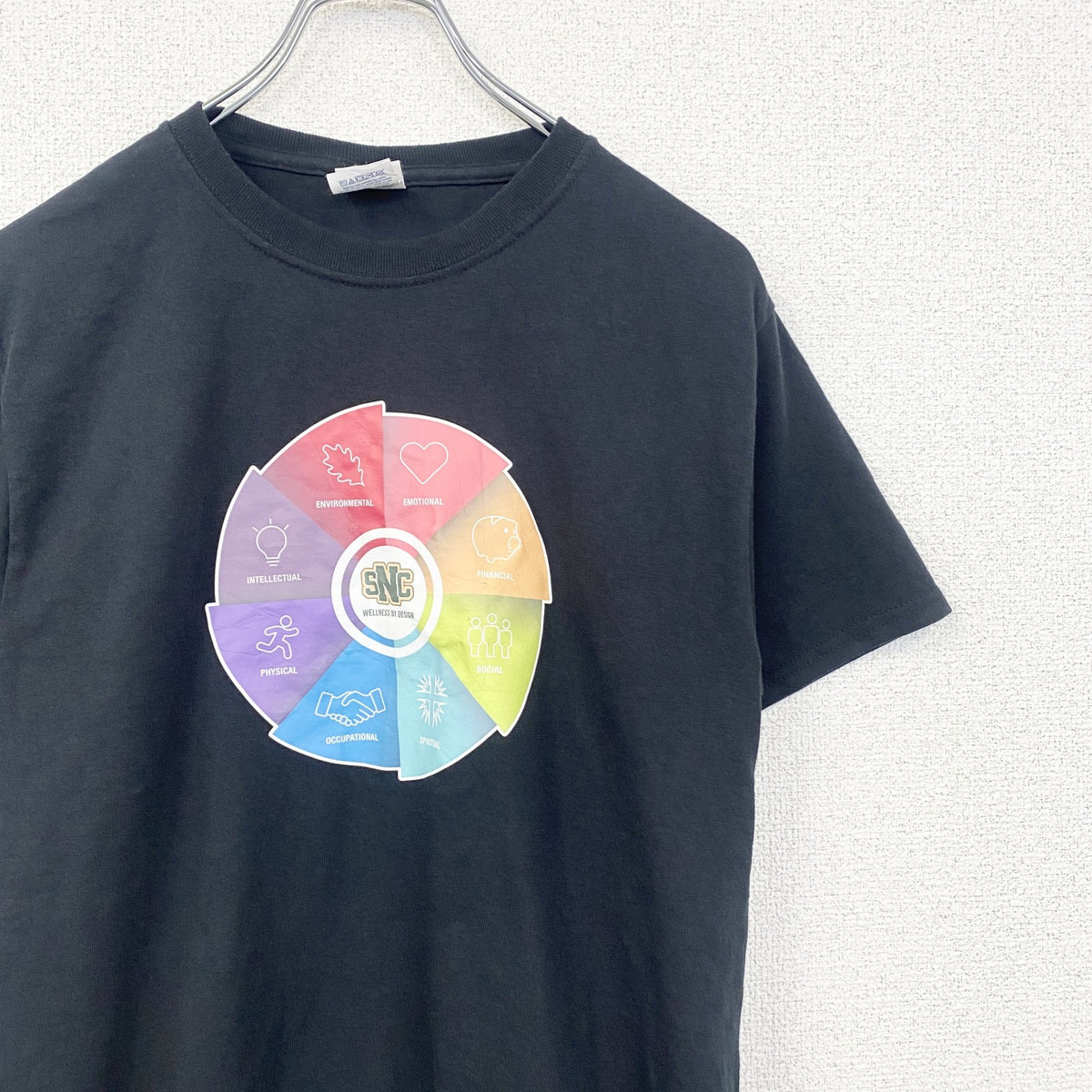 JERZEES　ジャージーズ　半袖プリントロゴTシャツ　レトロデザイン　クルーネック　黒　ブラック　Sサイズ　古着