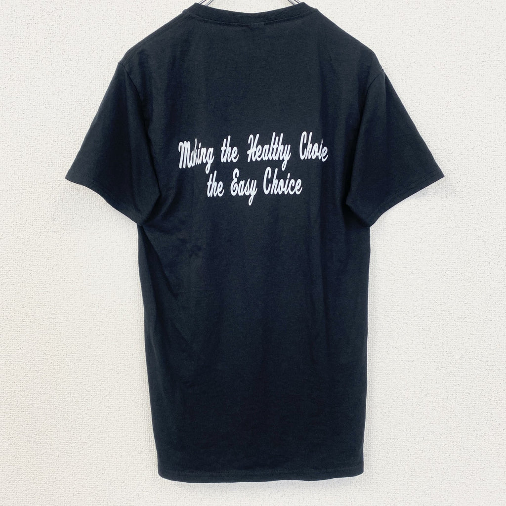 JERZEES　ジャージーズ　半袖プリントロゴTシャツ　レトロデザイン　クルーネック　黒　ブラック　Sサイズ　古着