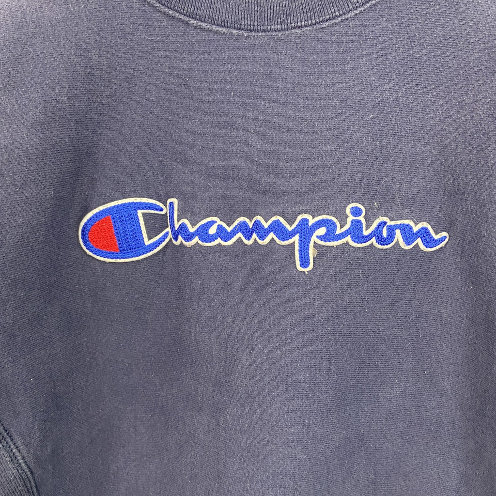 Champion　チャンピオン　リバースウィーブ　スウェット/トレーナー　フェード　ヘビーウエイト　現行　紺　ネイビー　Sサイズ　古着