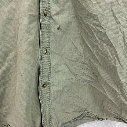 Carhartt　カーハート　半袖ワークシャツ　ボタンダウンシャツ　スリーブポケット　カーキ　XLサイズ