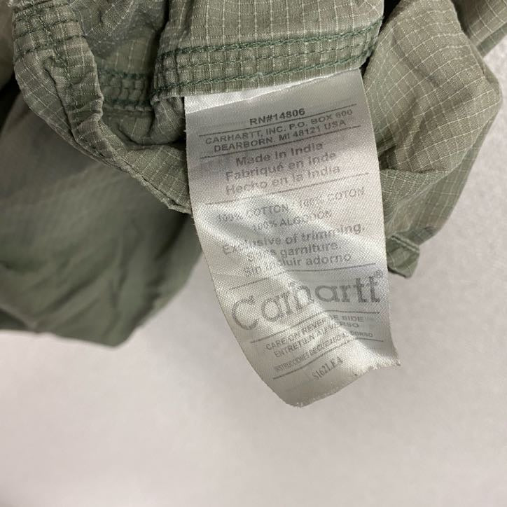 Carhartt　カーハート　半袖ワークシャツ　ボタンダウンシャツ　スリーブポケット　カーキ　XLサイズ
