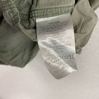 Carhartt　カーハート　半袖ワークシャツ　ボタンダウンシャツ　スリーブポケット　カーキ　XLサイズ