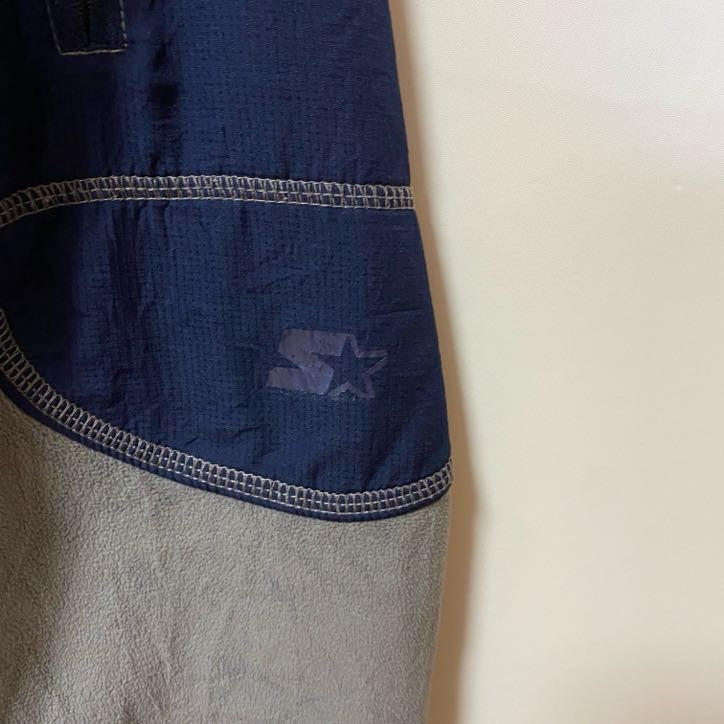 古着 used　STARTER　長袖ハーフジップフリースジャケット　ホッケー　バイカラー　ビッグシルエット　XXLサイズ